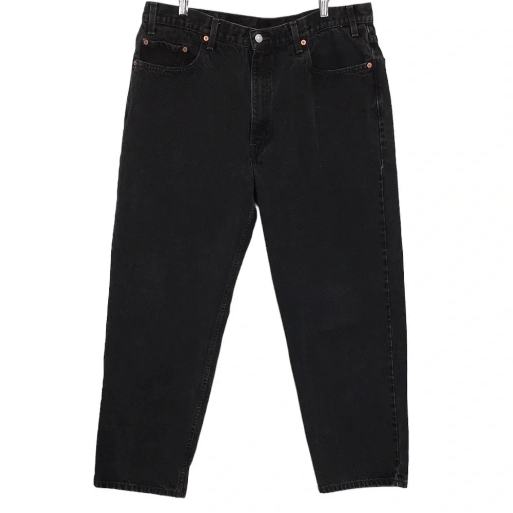 Levis 550 Jeans Mens 40x30 Black Denim Relaxed Fit 100% Cotton Vintage‎ 1999